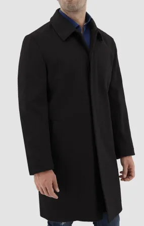 Daniel Hechter carvell winter overcoat in black wool blend