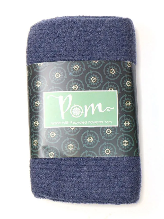 Dark Denim Mini Cable Knit Scarf