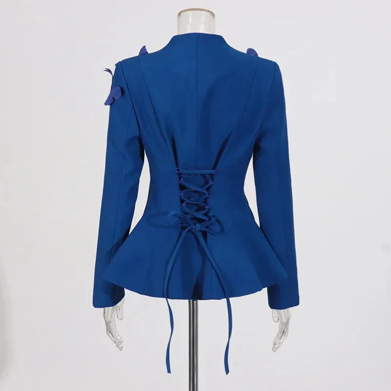 Elegant Long Sleeve Tunic Coat Pleated Skirt Two-Piece Set