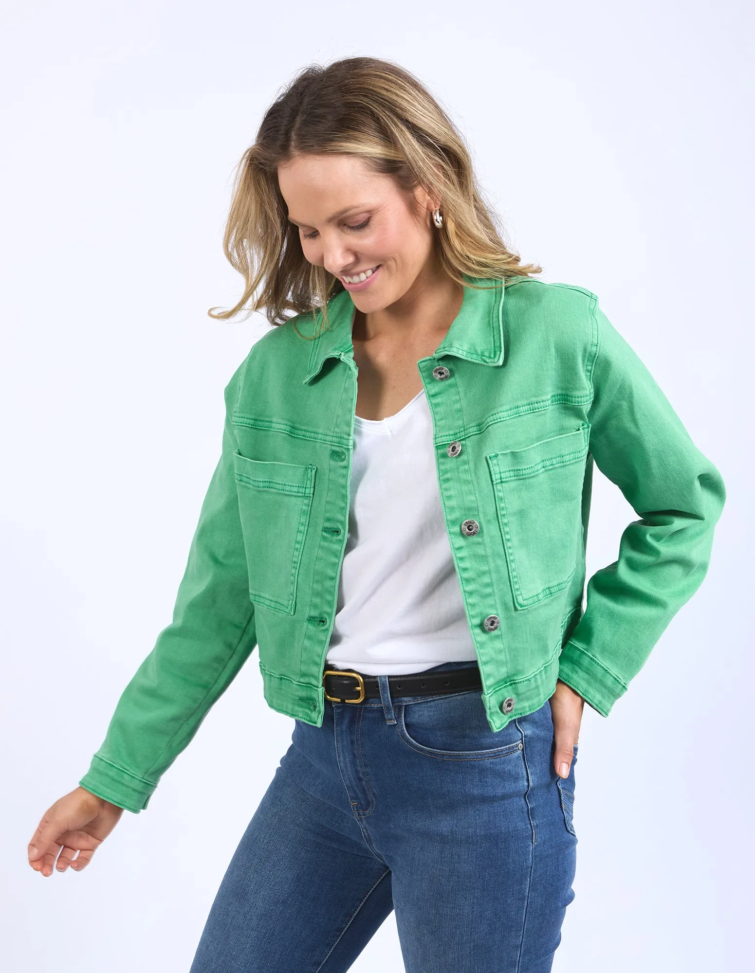 Elm Hazel Denim Jacket 81D1330 - Greenbriar