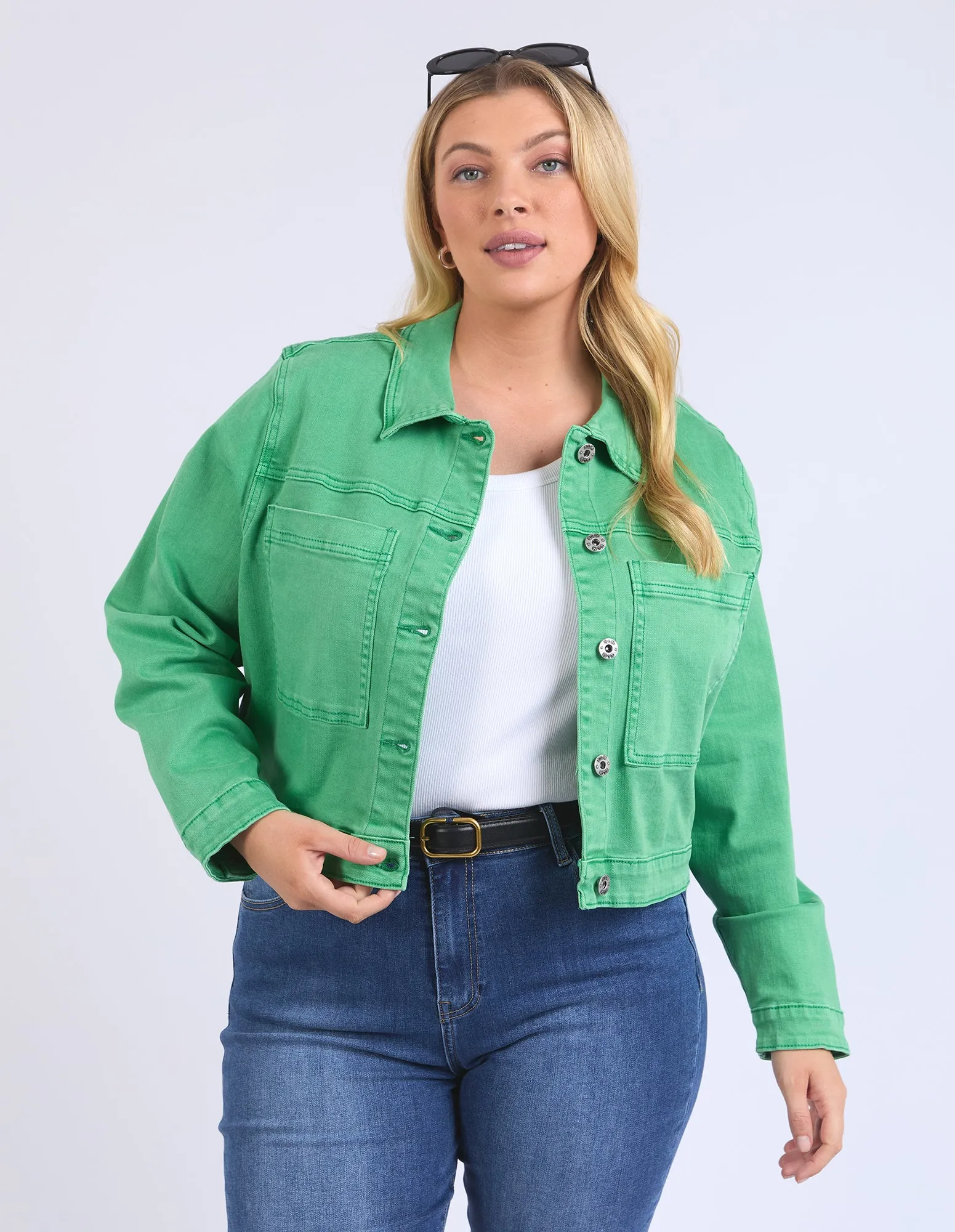 Elm Hazel Denim Jacket 81D1330 - Greenbriar
