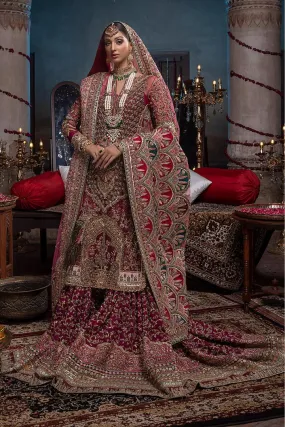 Embellished Heavy Pink Lehenga Dress for Bride #BN1052
