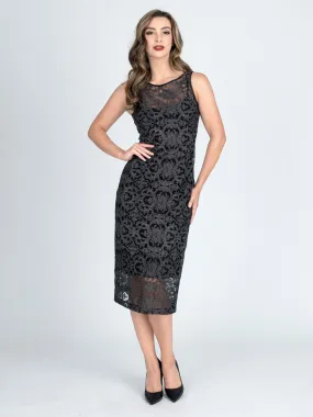 EMILIO Midi Length Pillar Cocktail Dress
