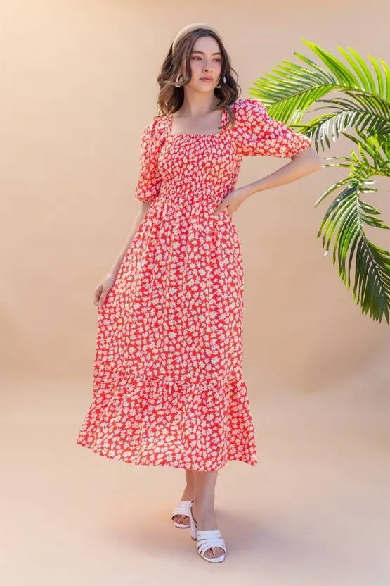 Enchanting Printed Maxi Dress