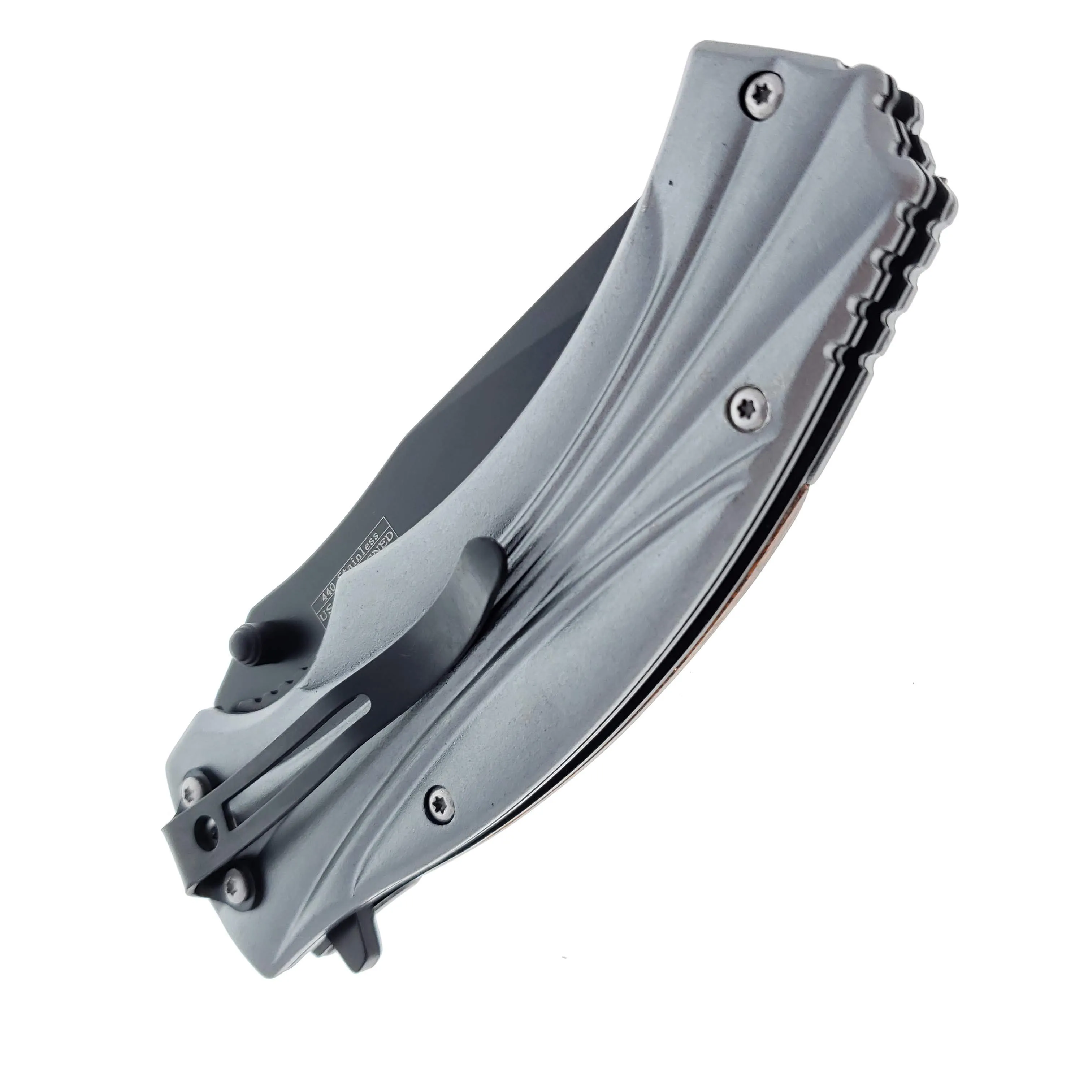 Falcon 8" Overall Metal and Wood Handle Spring Assisted Knife
