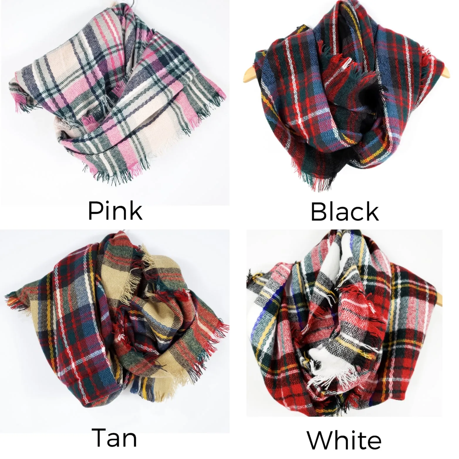 Fireside Plaid Scarf (Black)