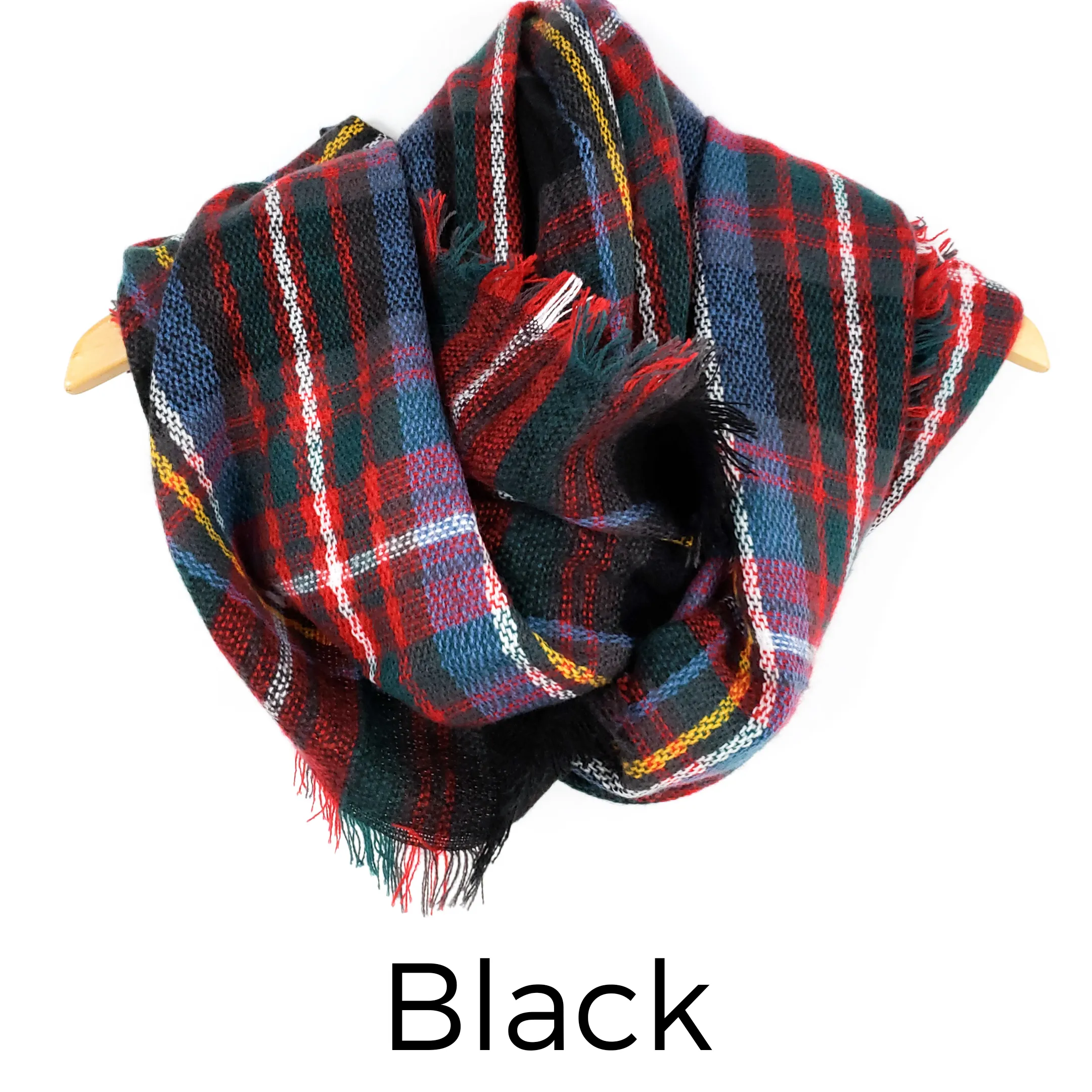 Fireside Plaid Scarf (Black)