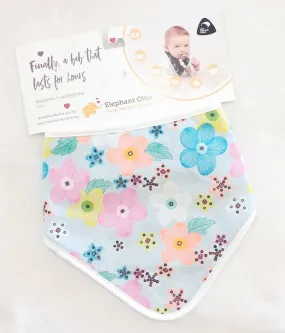 Fluro Floral (bandana bib)