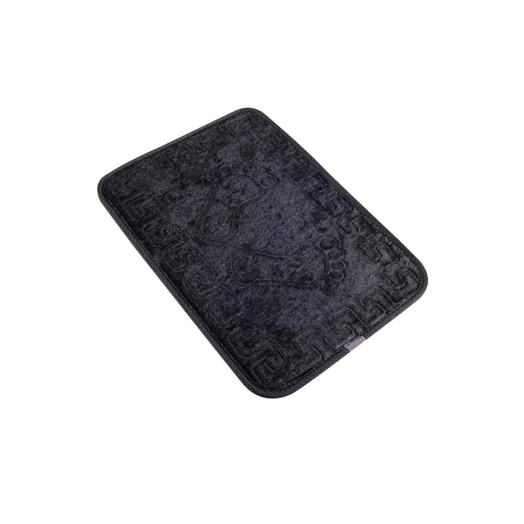 Footprint - Black  Bath Mat