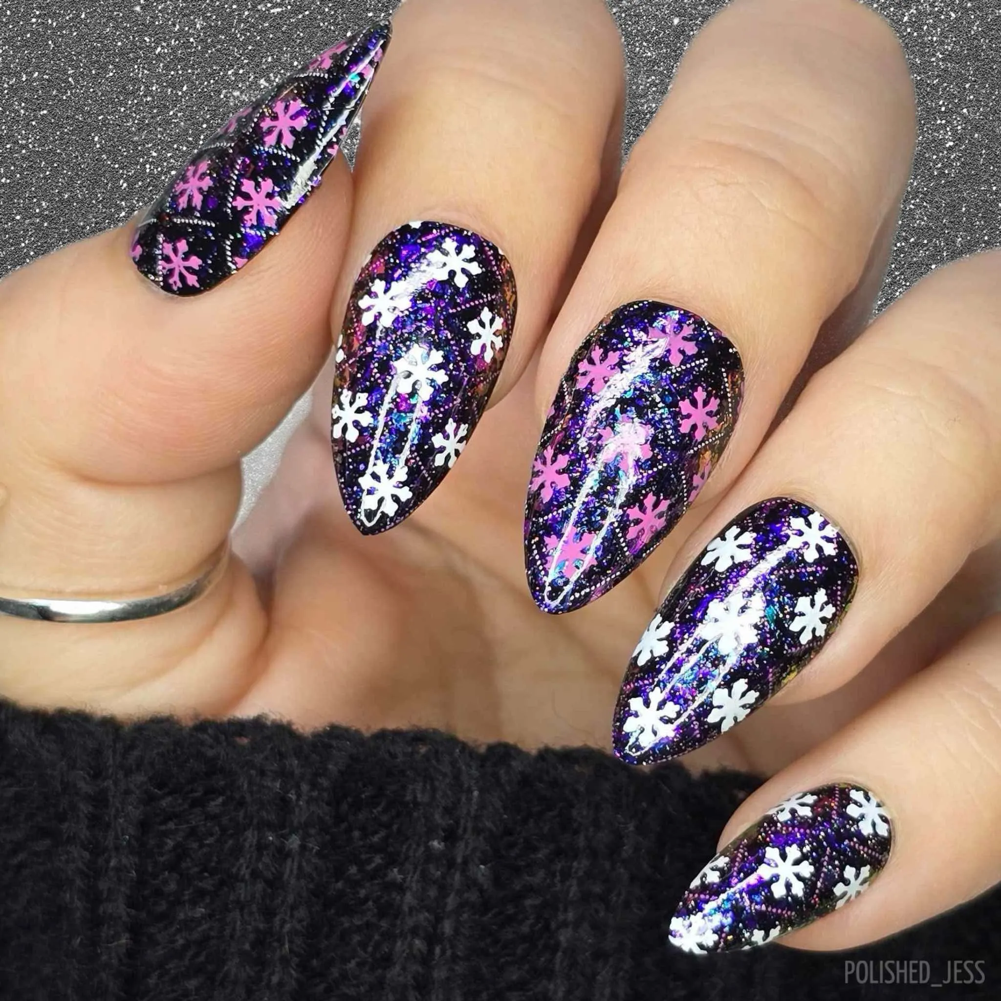 Fully Frozen (CjS-145) Steel Nail Layered Art Stamping Plate