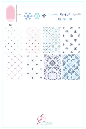 Fully Frozen (CjS-145) Steel Nail Layered Art Stamping Plate