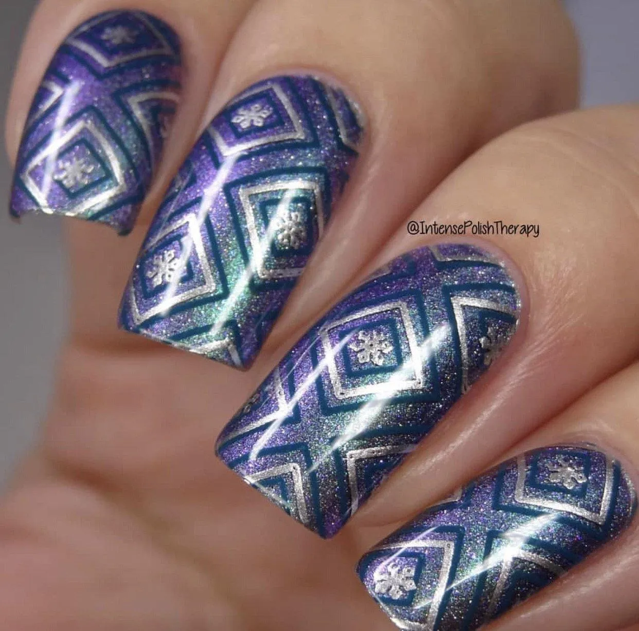Fully Frozen (CjS-145) Steel Nail Layered Art Stamping Plate