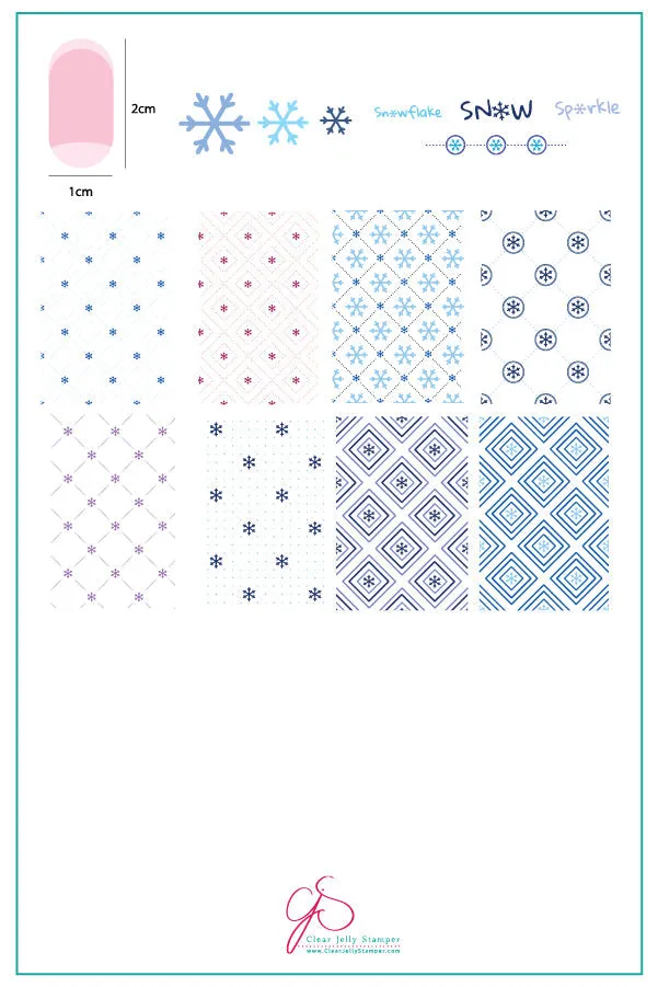 Fully Frozen (CjS-145) Steel Nail Layered Art Stamping Plate