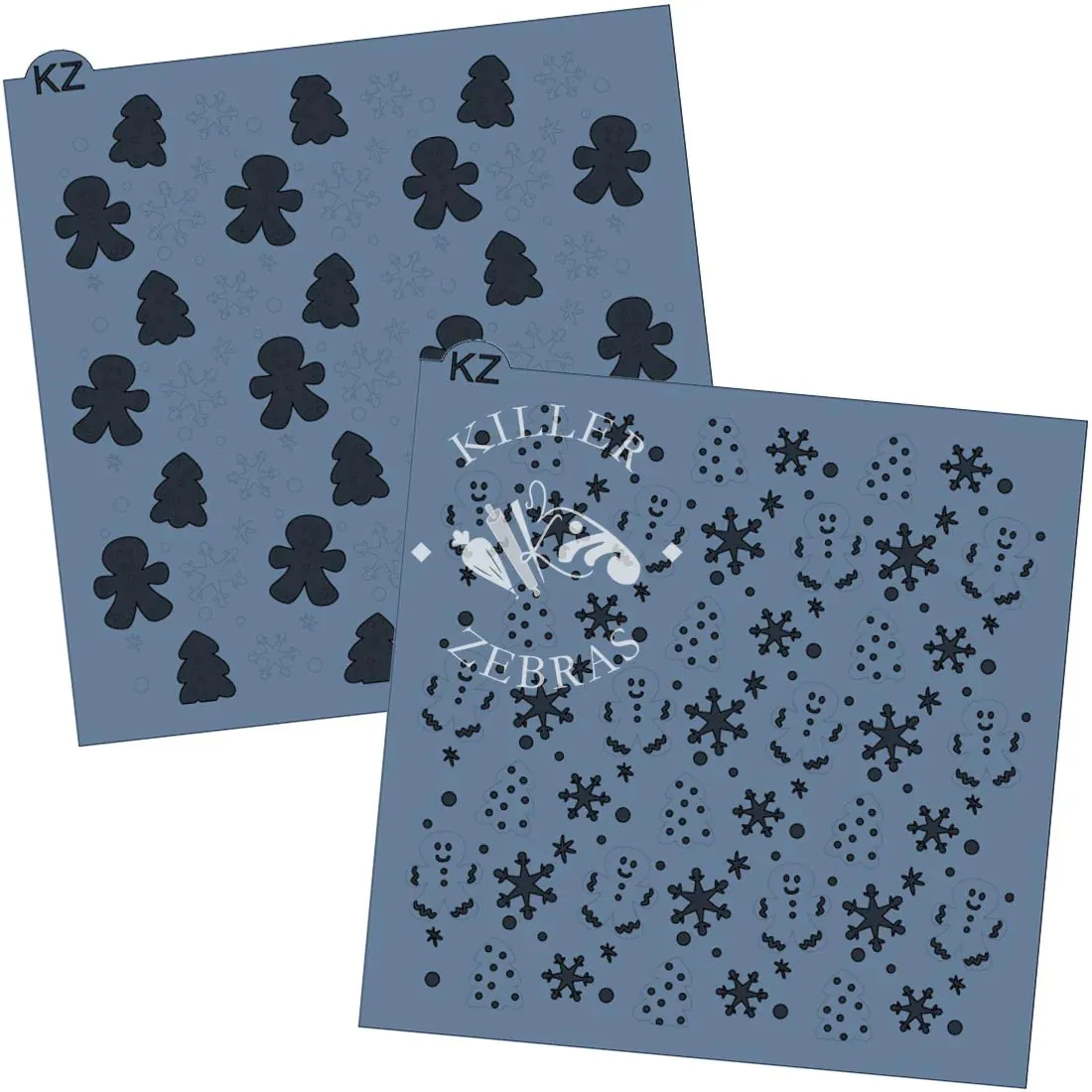 Gingerbread Men 2pc KZ Stencil