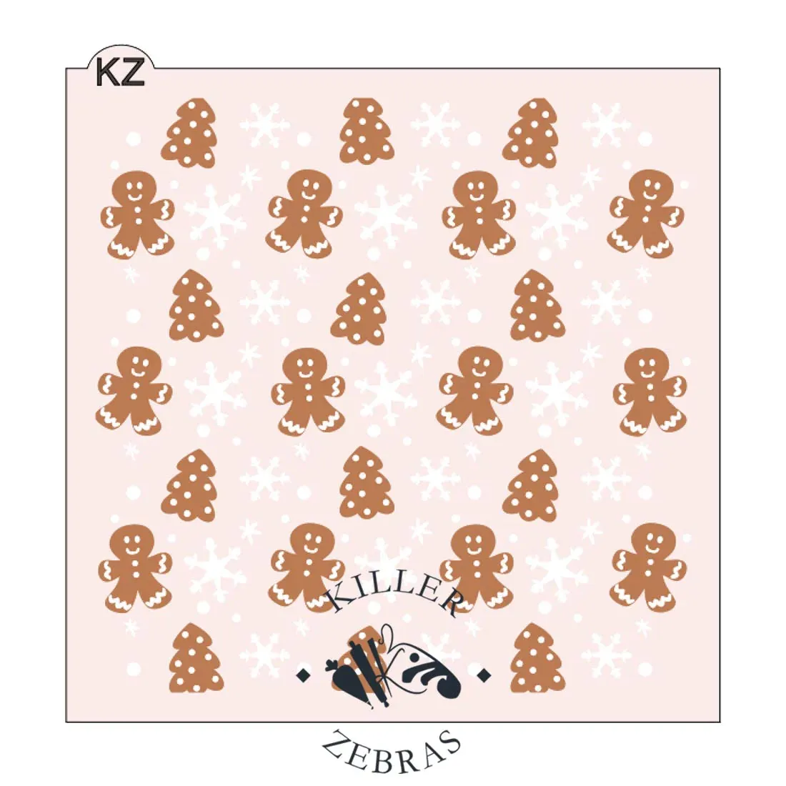 Gingerbread Men 2pc KZ Stencil