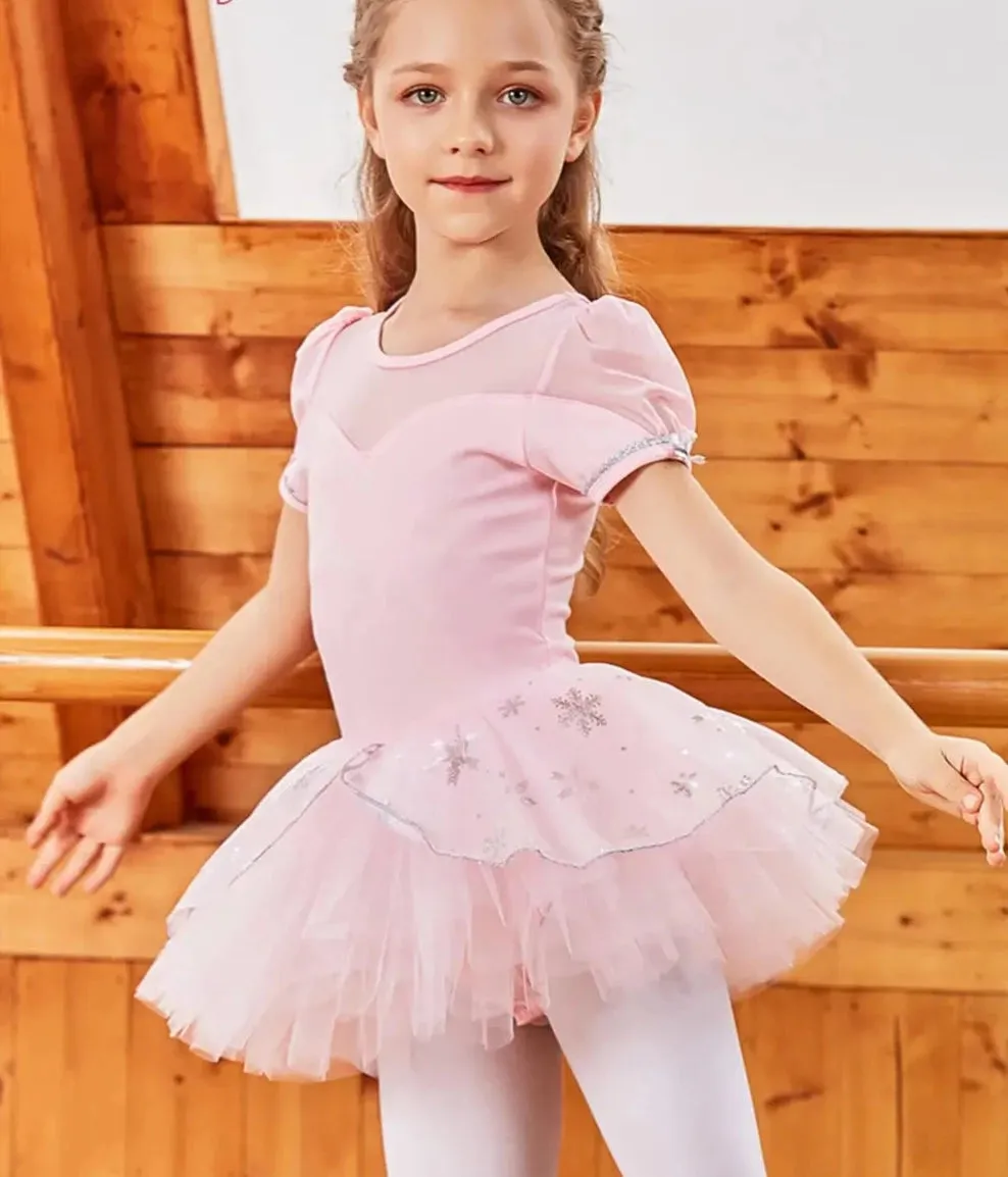 Girls Ballerina Dress  Snowflake Classical Dance Costume