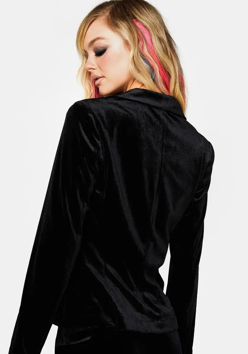 Give Me Luxury Velvet Blazer