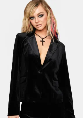 Give Me Luxury Velvet Blazer