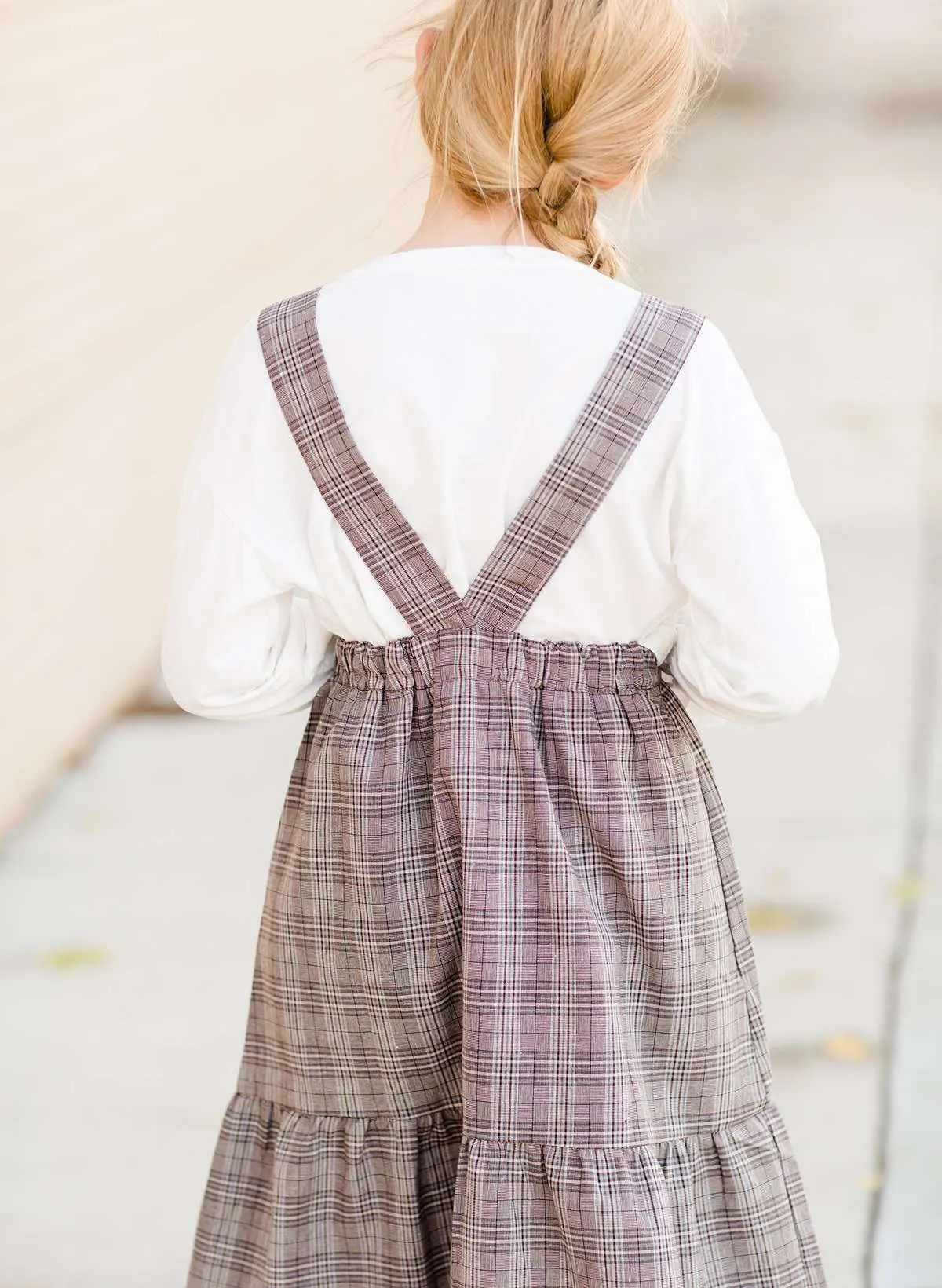 Glen Check Overall Dress - FINAL SALE