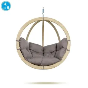 Globo Single Taupe Hanging Chair - (Weatherproof)