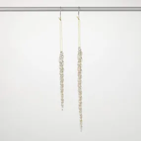 Gold Accented Icicle Ornaments
