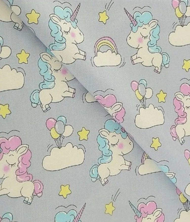 Grey Unicorns Bib
