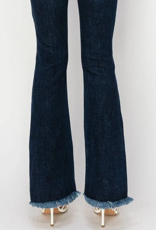 HIGH RISE WESTERN BOOTCUT JEANS