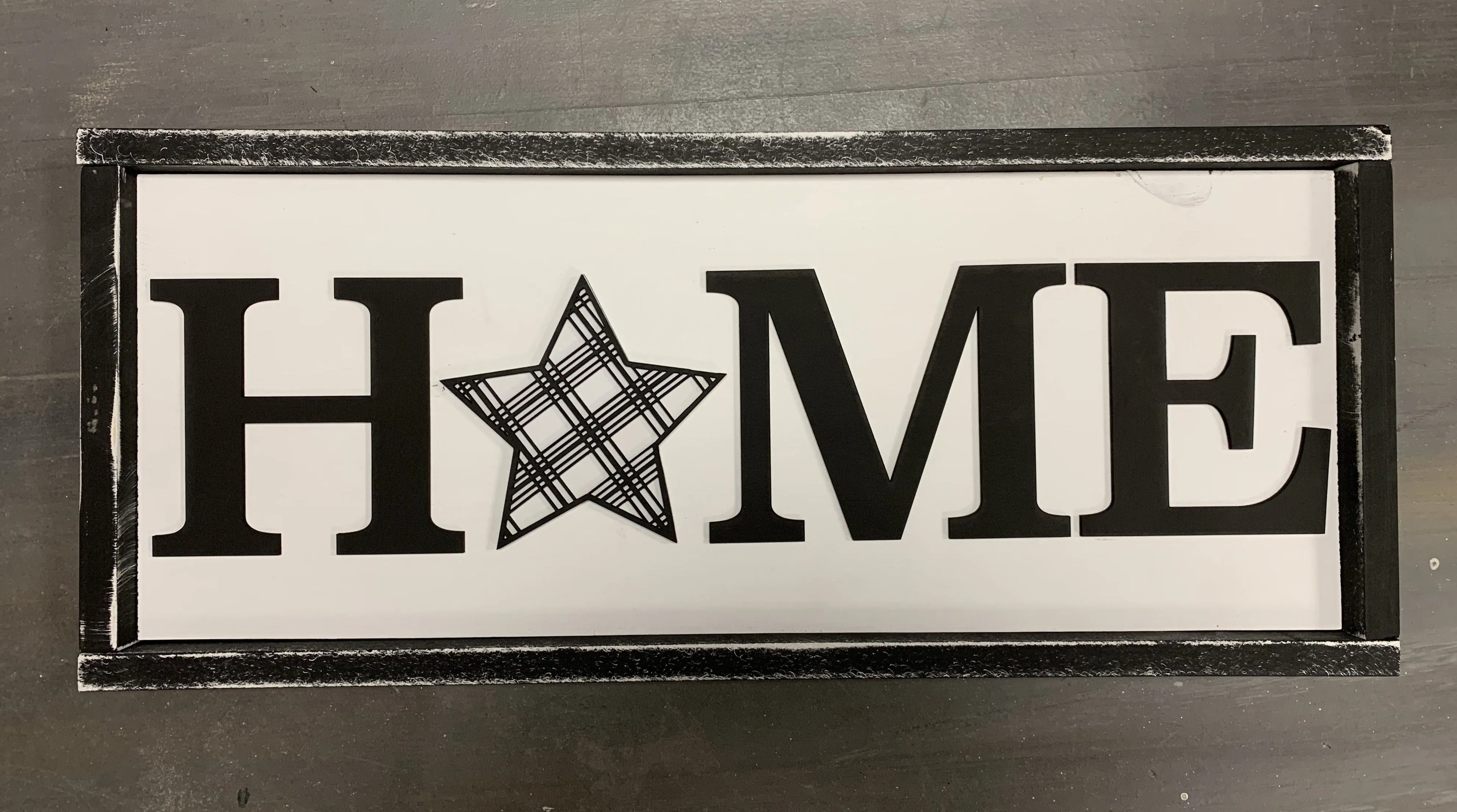 HOME Interchangeable, Framed 26" x 12"