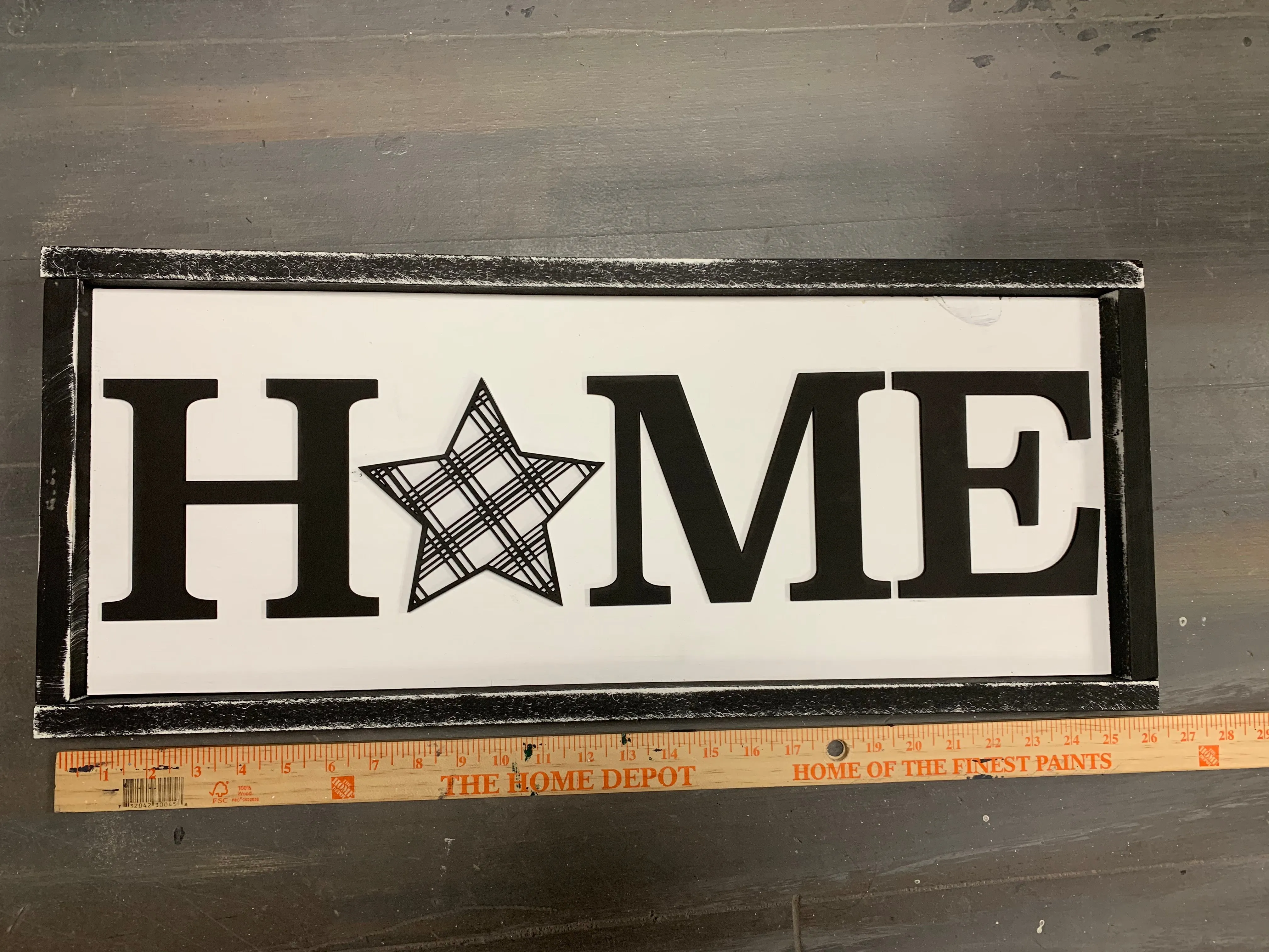 HOME Interchangeable, Framed 26" x 12"