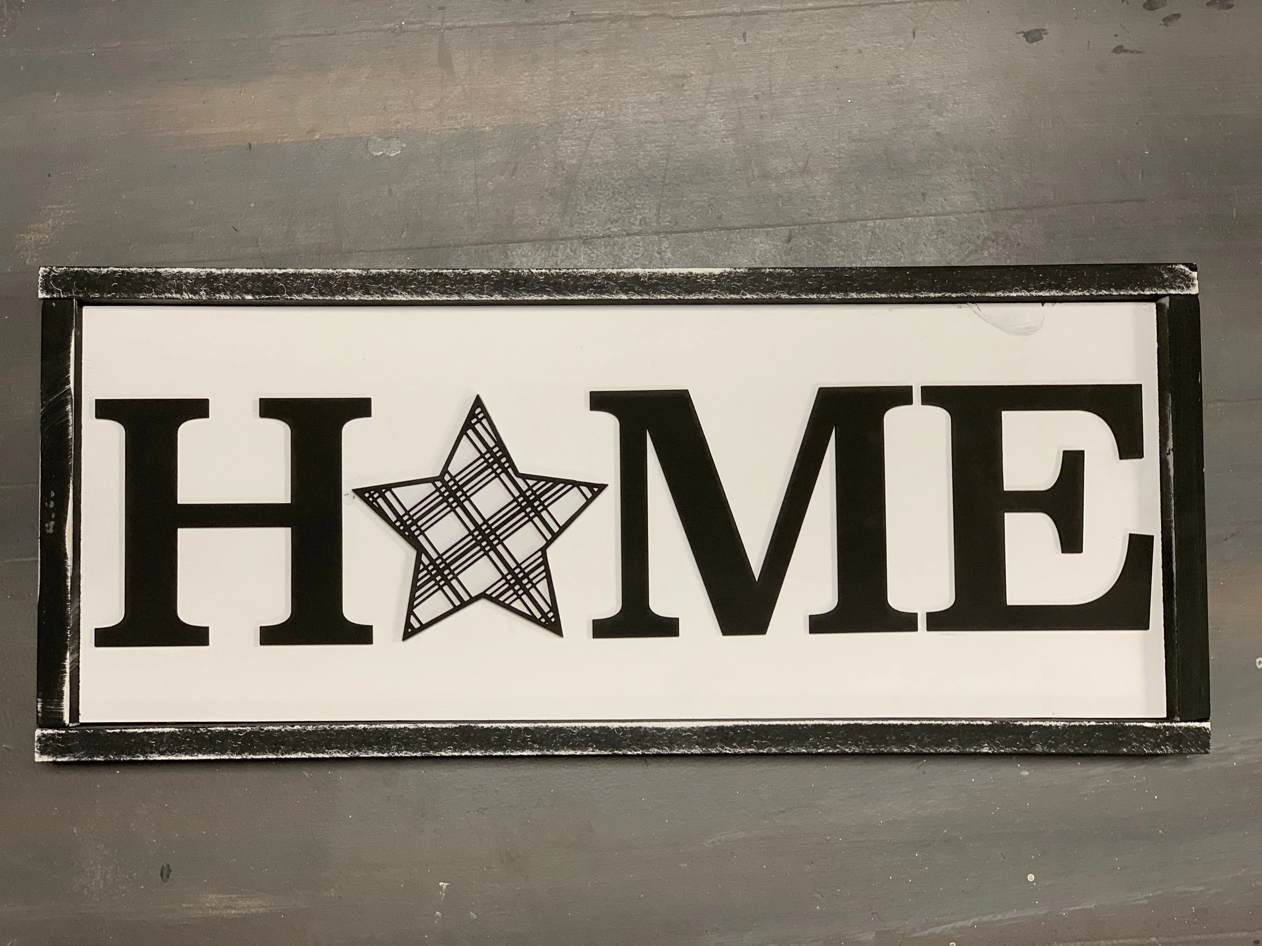HOME Interchangeable, Framed 26" x 12"