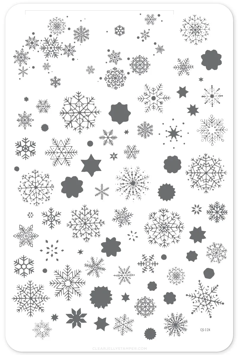 In the Frosty Air (CjSC-24) Steel Nail Art Stamping Plate