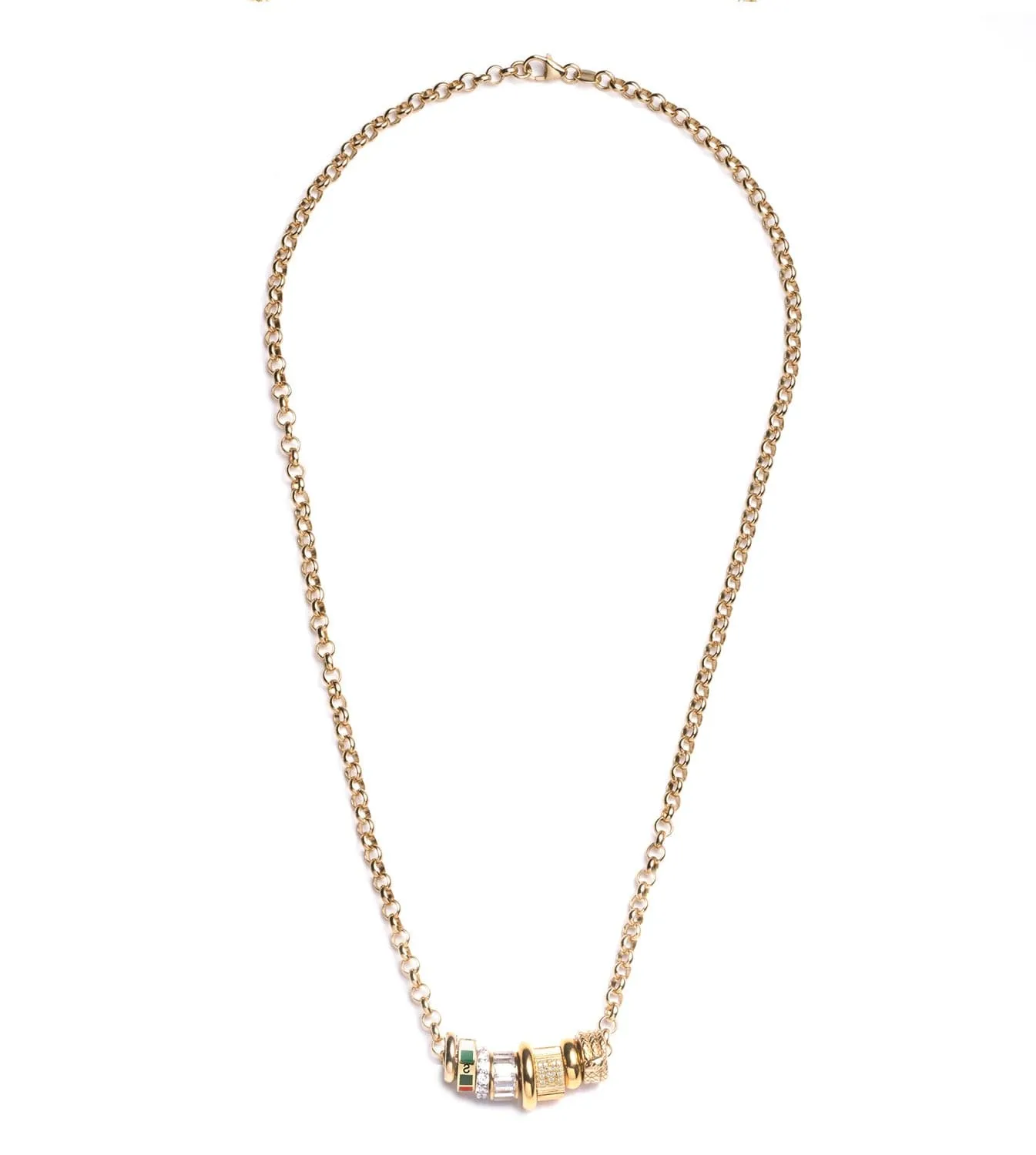 Internal Compass : Heart Beat Story - Medium Belcher Chain Necklace