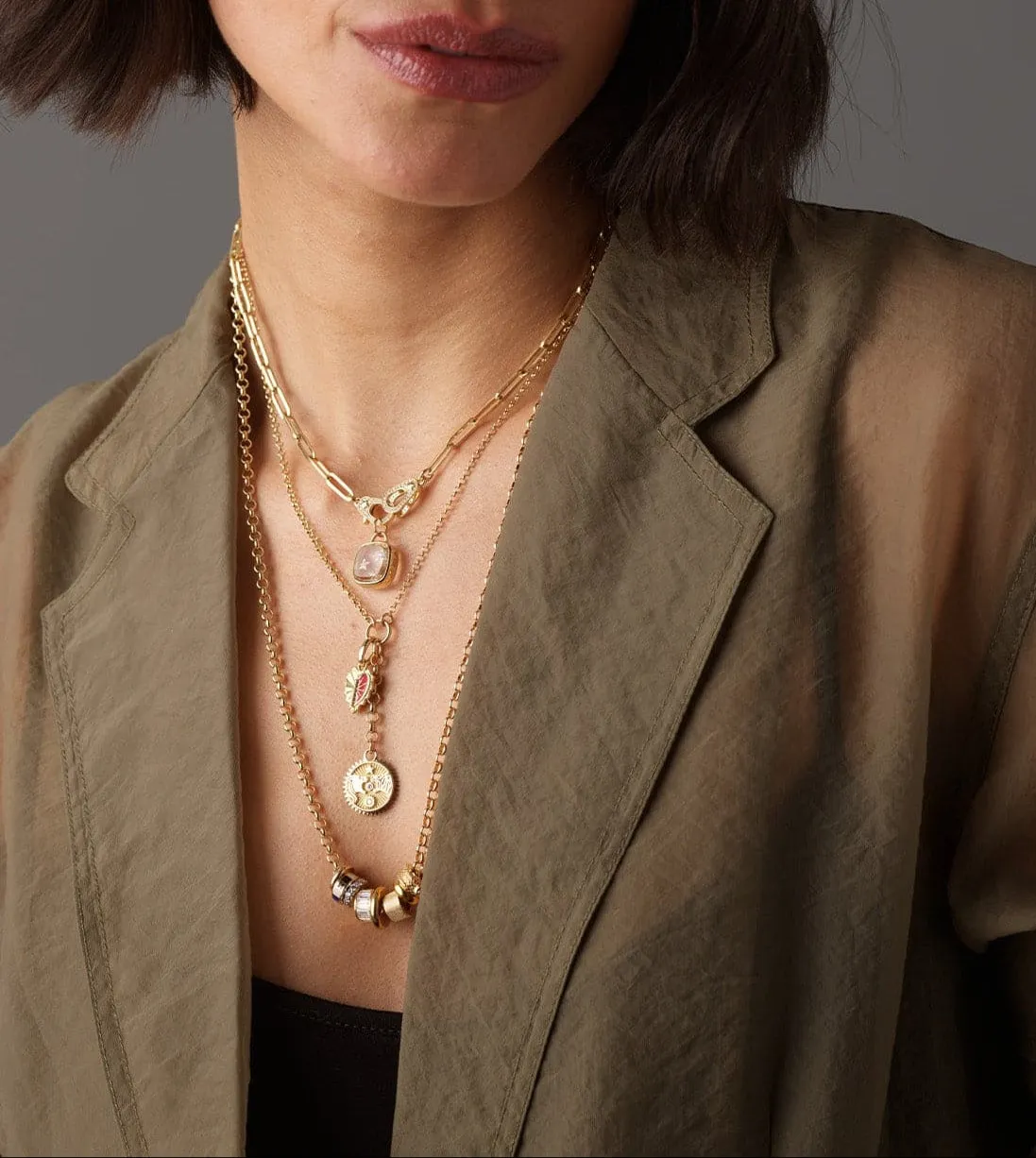Internal Compass : Heart Beat Story - Medium Belcher Chain Necklace