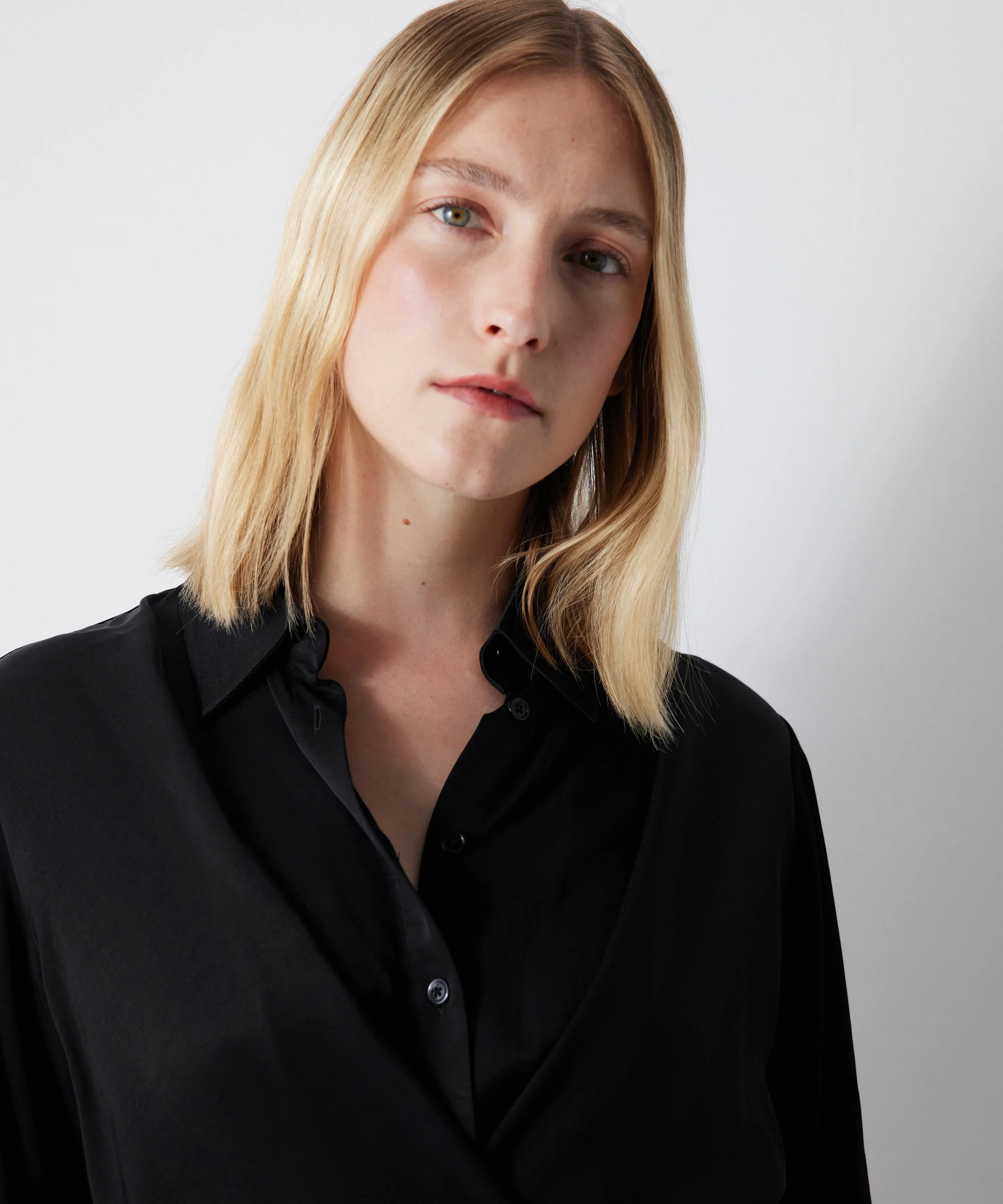 Ipekyol Draped Satin Midi Dress Black