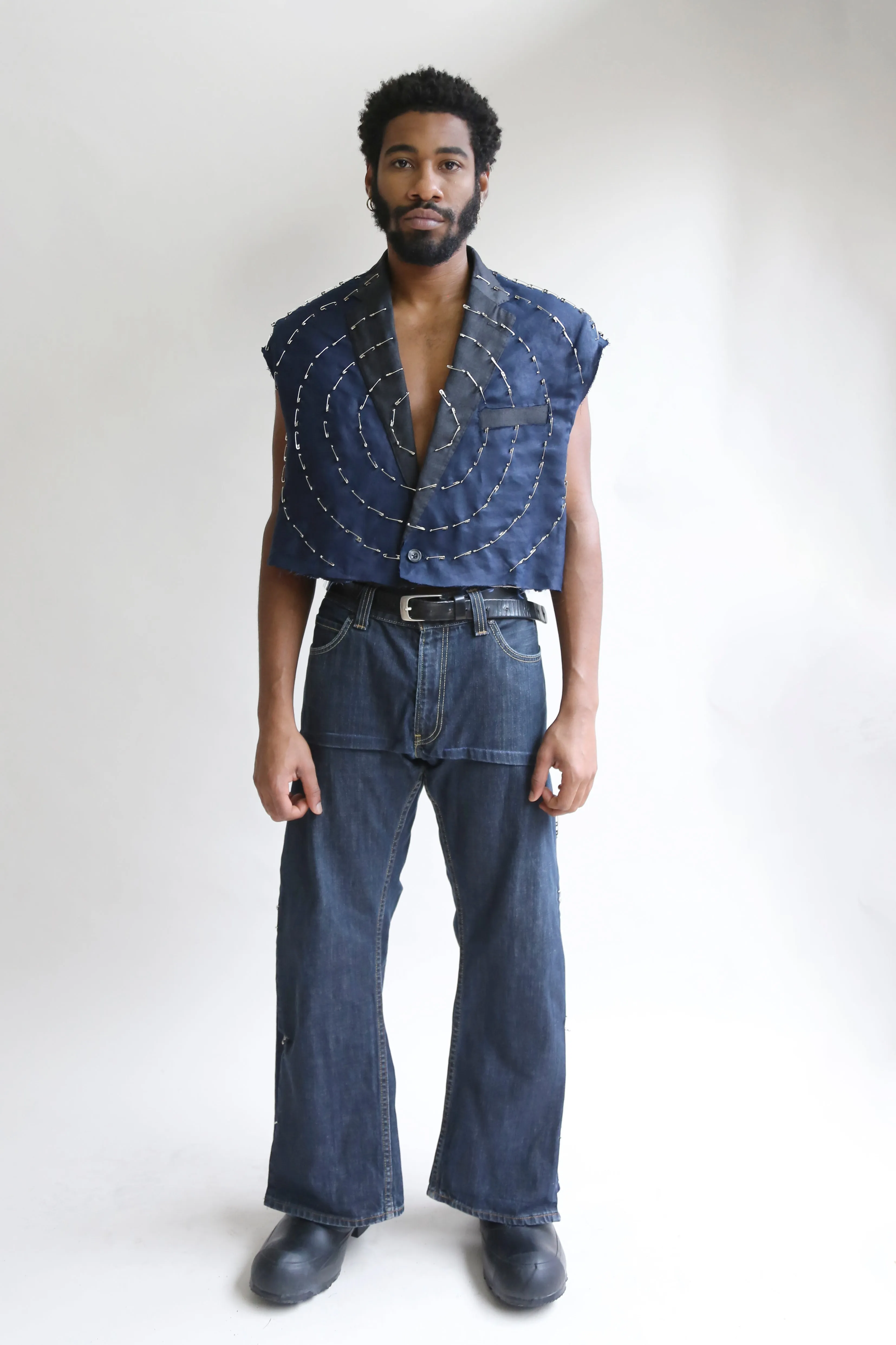 J A Lunar Linen Cropped Jacket