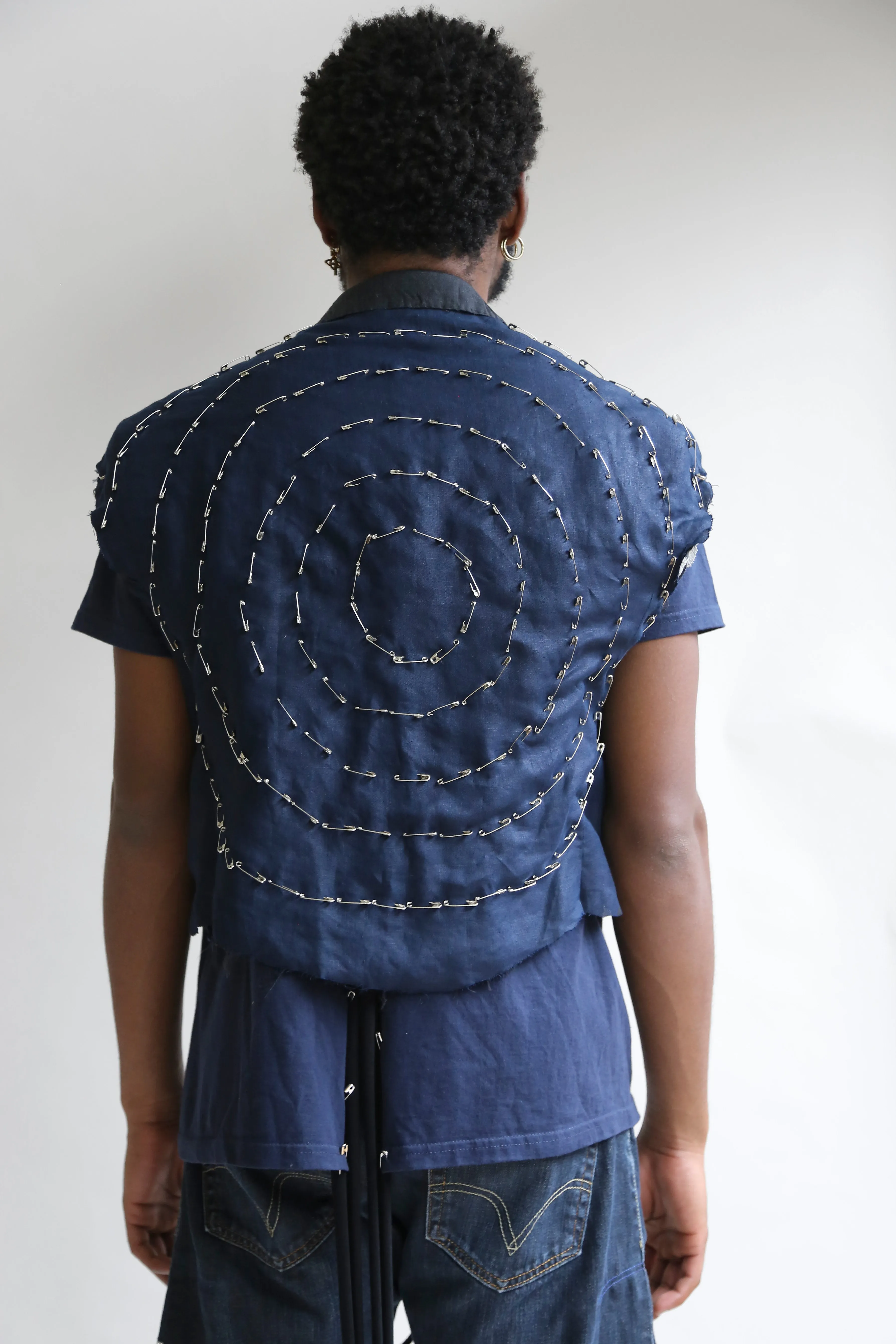 J A Lunar Linen Cropped Jacket