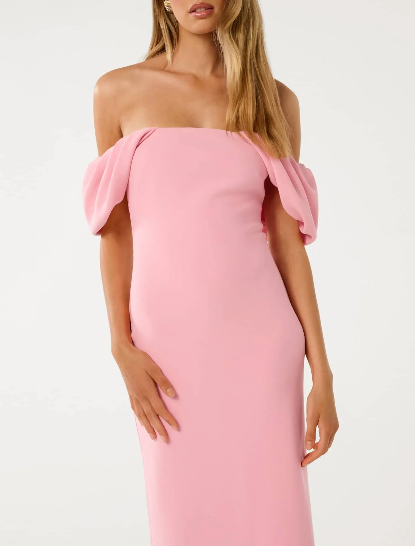 Jacinta Off Shoulder Bodycon Midi Dress