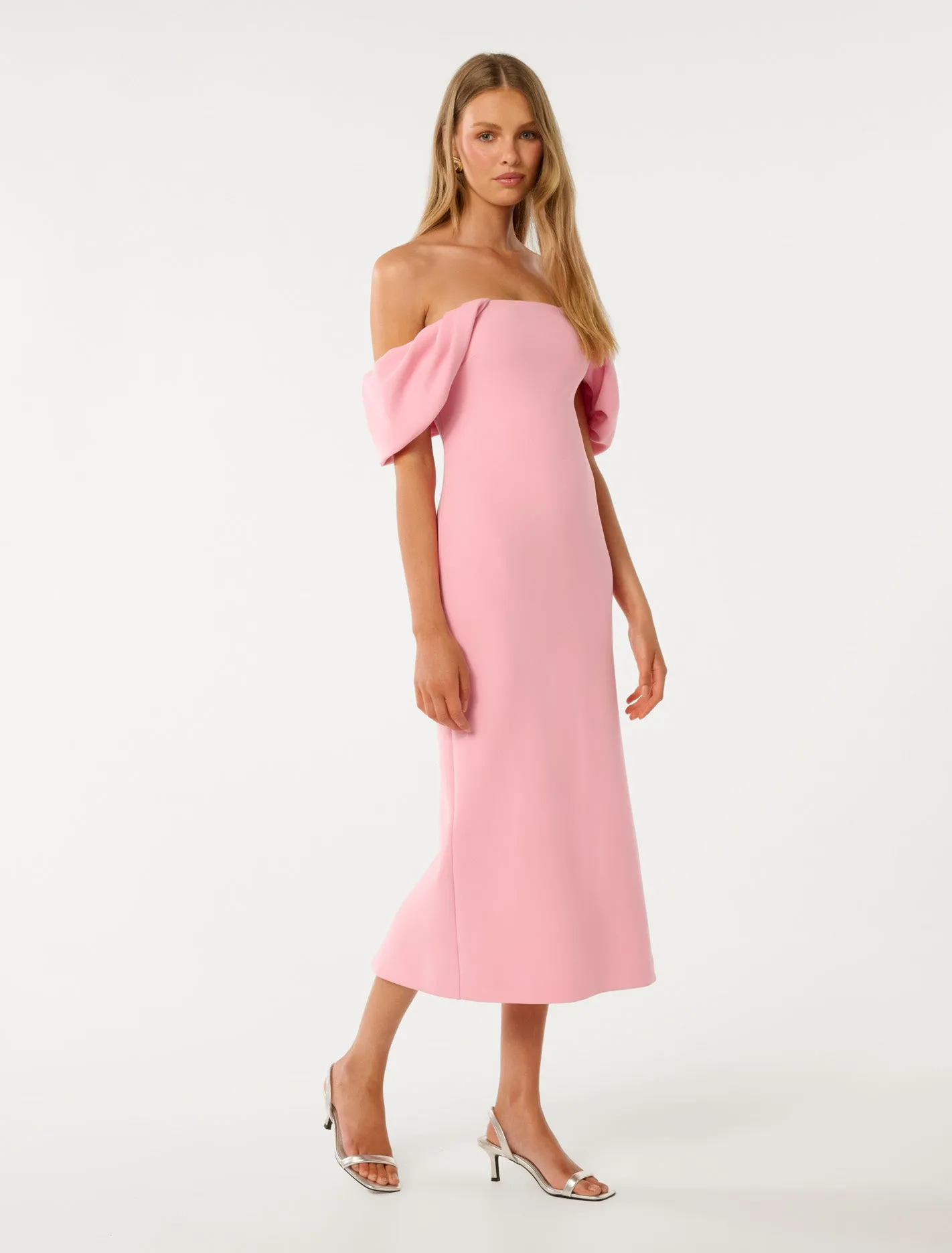 Jacinta Off Shoulder Bodycon Midi Dress