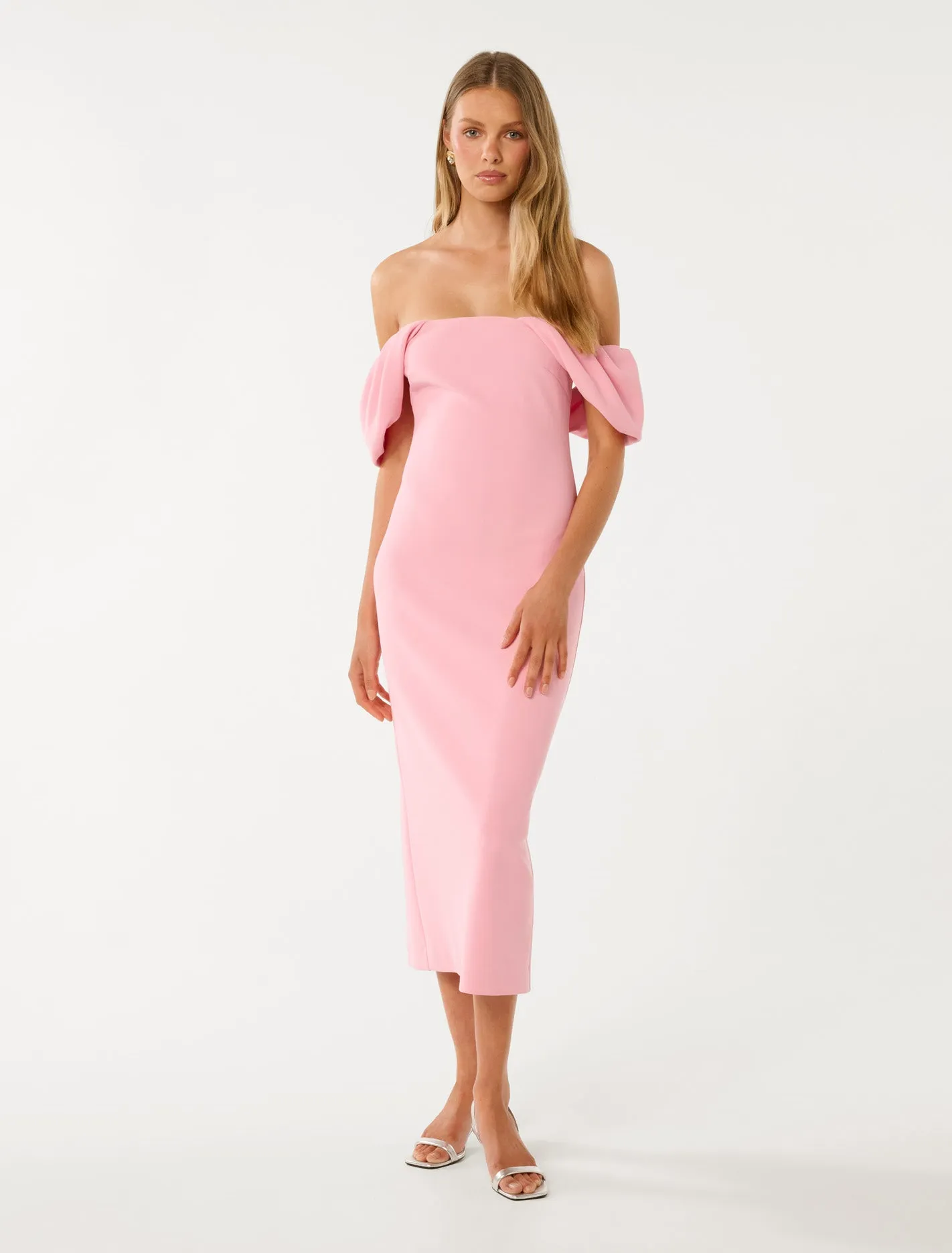 Jacinta Off Shoulder Bodycon Midi Dress