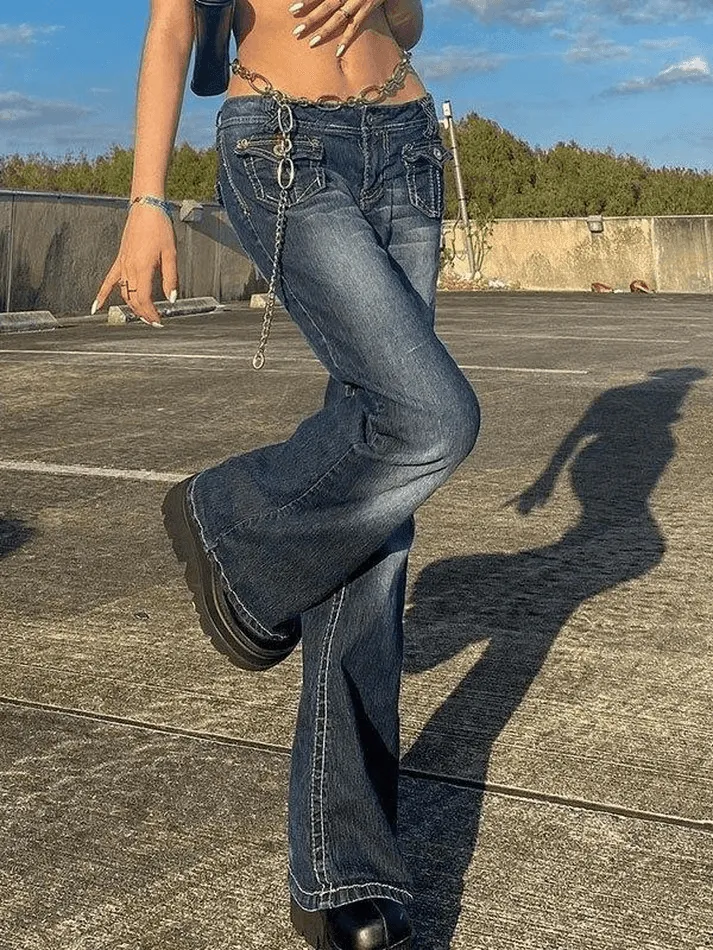 Joskaa Vintage Low Waist Cargo Jeans