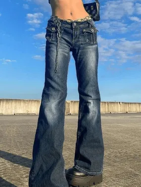Joskaa Vintage Low Waist Cargo Jeans