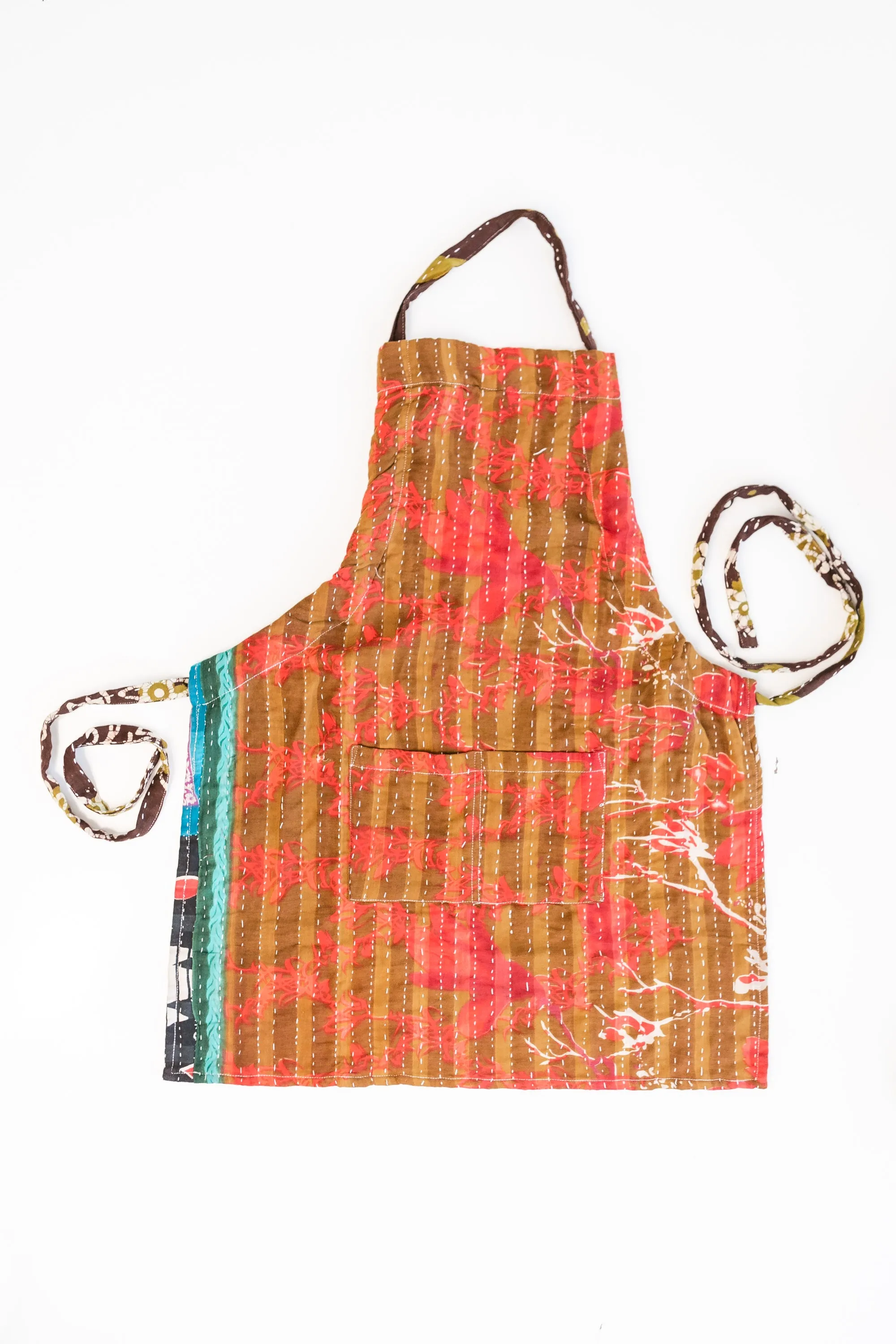 Kantha Sari Apron Solid Pattern