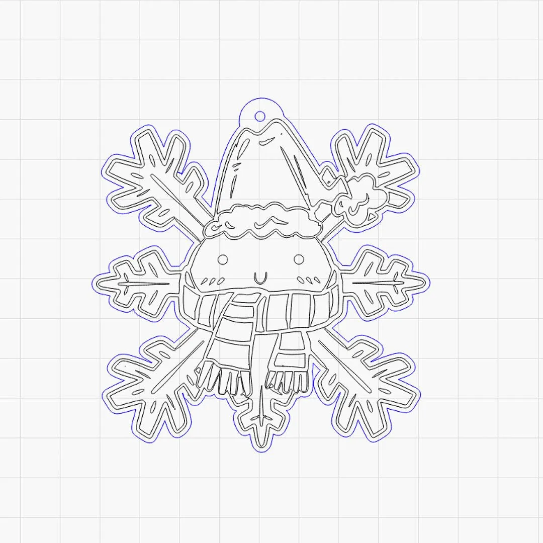 Kids Crafts Series: Winter Snowflake - SVG File for DIY Snowflake Santa