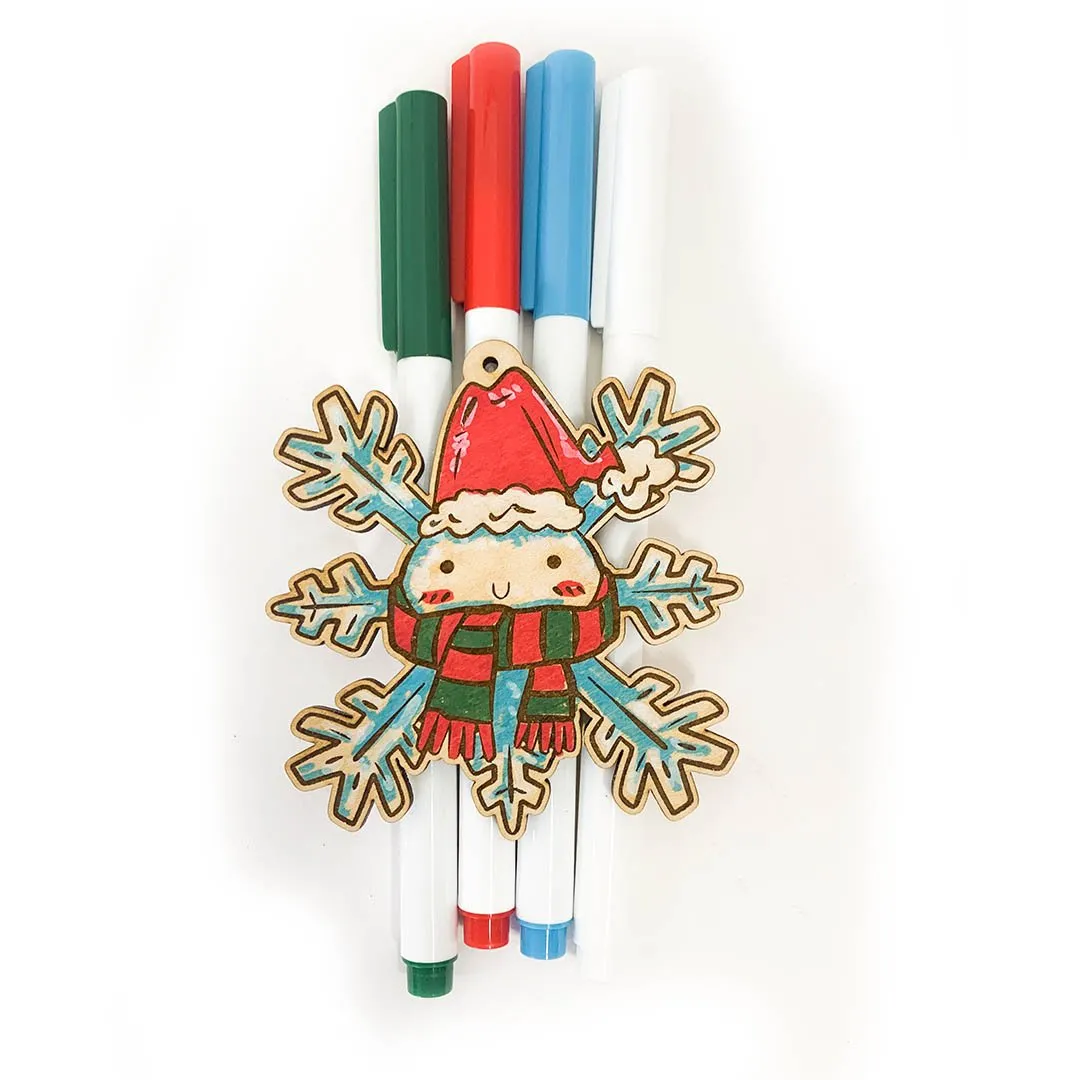 Kids Crafts Series: Winter Snowflake - SVG File for DIY Snowflake Santa