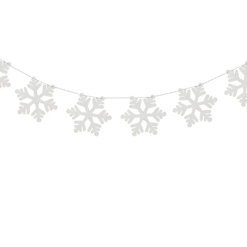 Large Wooden Snowflake Garland