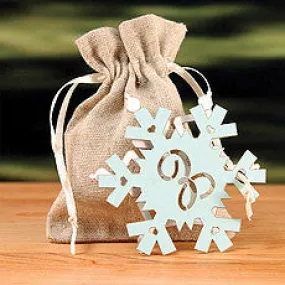 LASER EXPRESSIONS SNOWFLAKE MONOGRAM "DOUBLE-LUXE" TAG