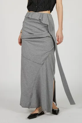Layered Asymmetrical Drape Skirt - 2025 SUMMER