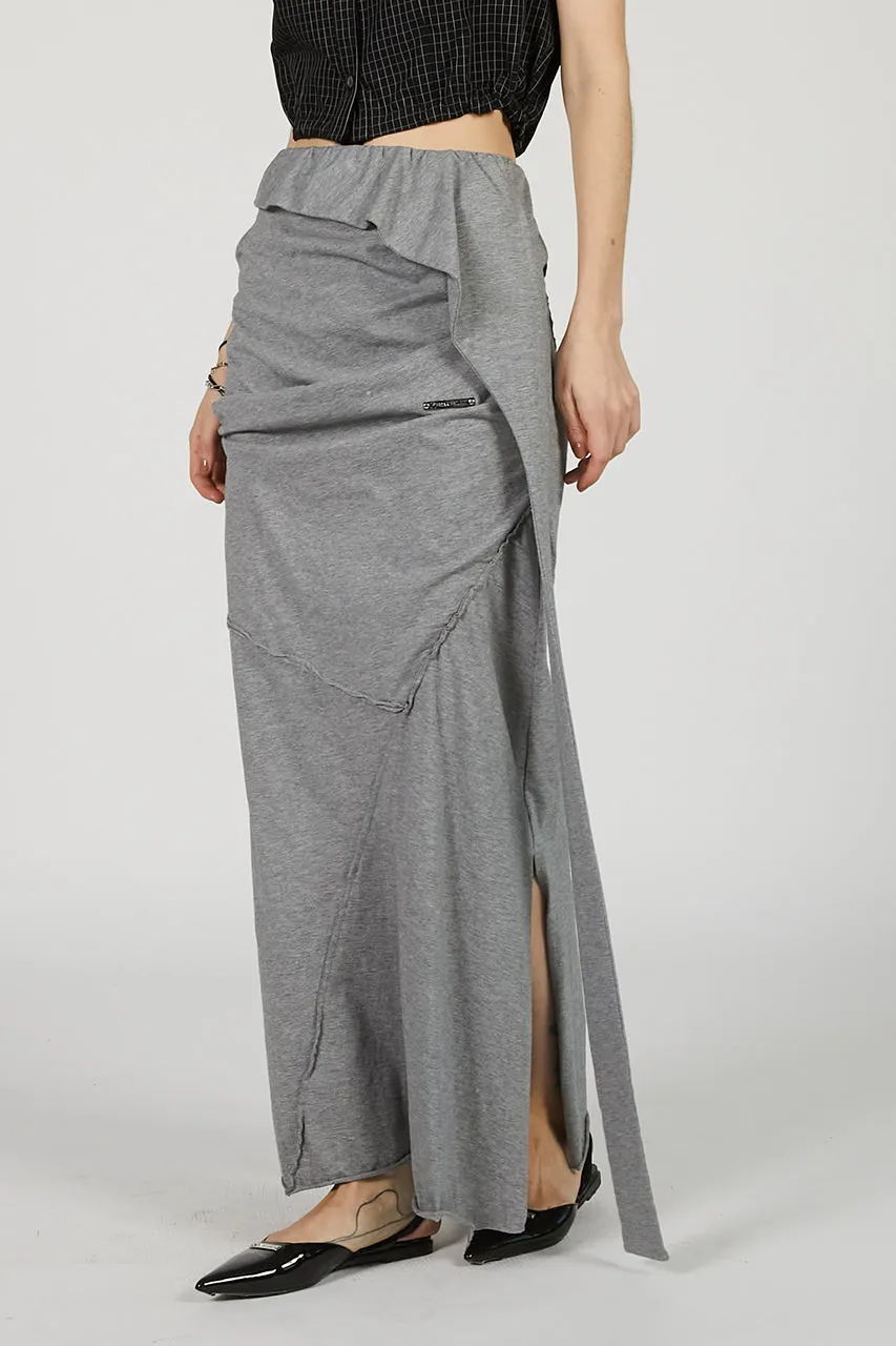 Layered Asymmetrical Drape Skirt - 2025 SUMMER