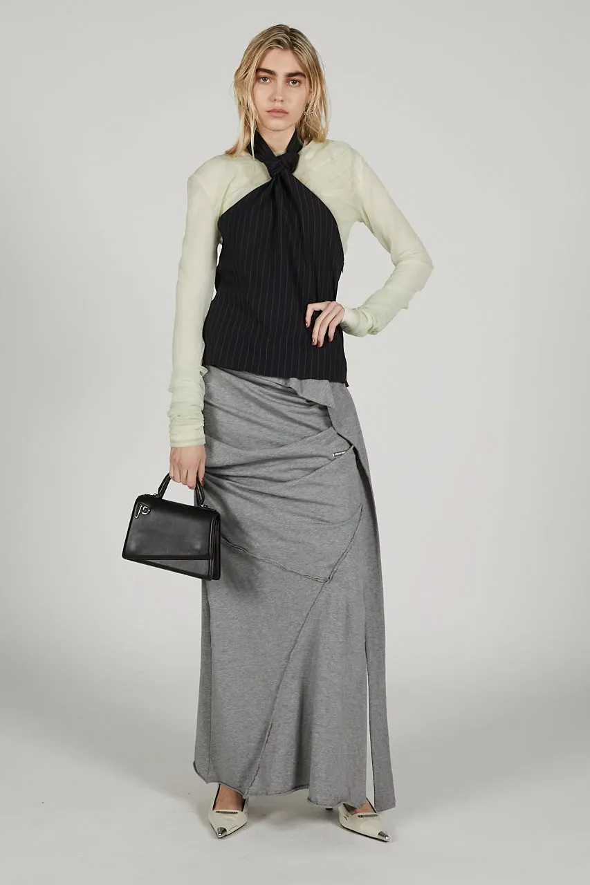 Layered Asymmetrical Drape Skirt - 2025 SUMMER