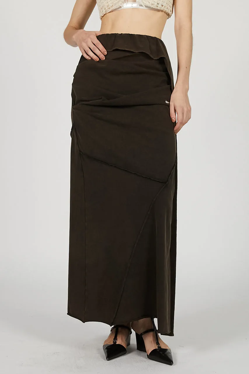 Layered Asymmetrical Drape Skirt - 2025 SUMMER